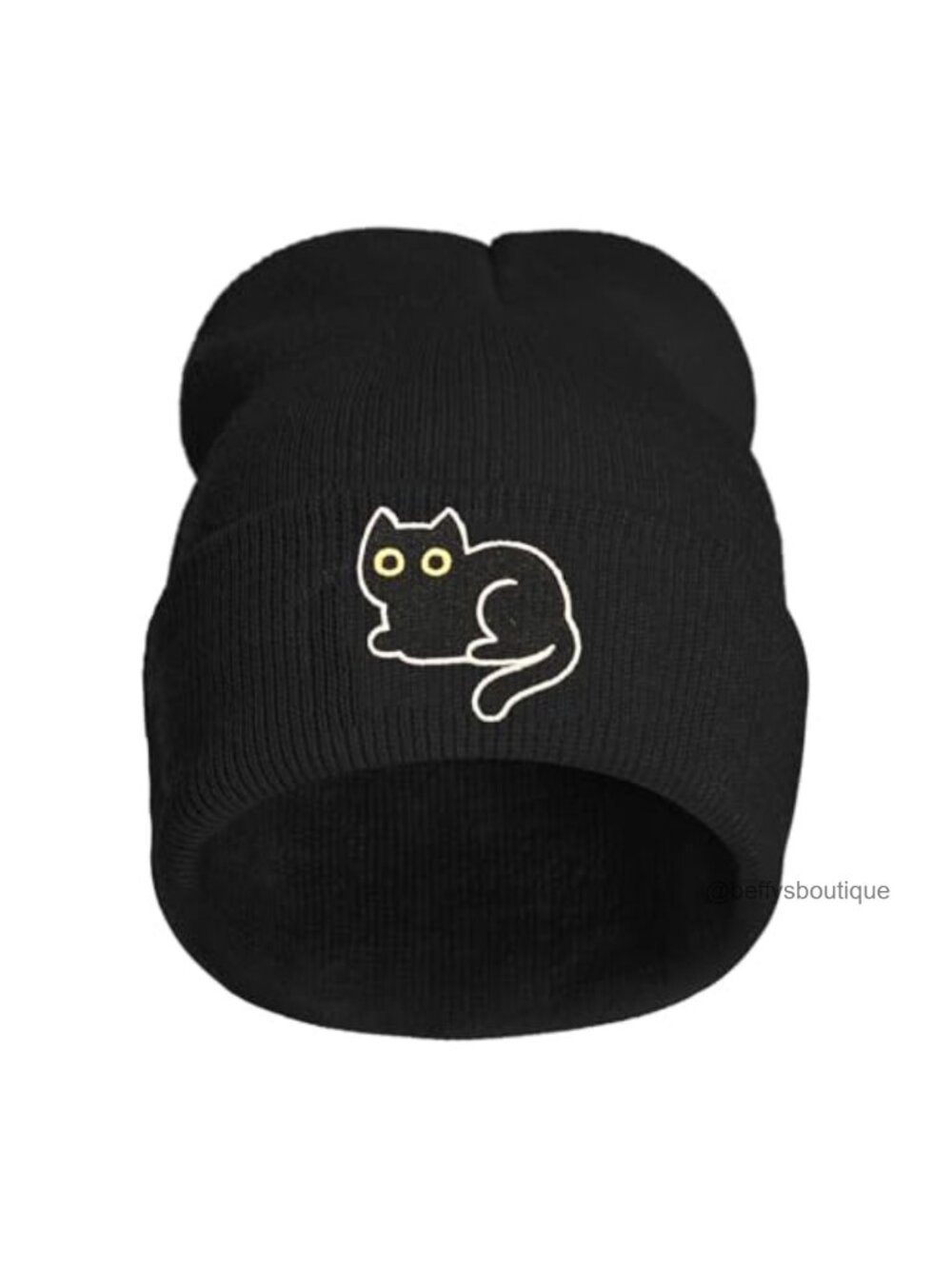 Embroidery Beanie Hat Winter Warm Knit Cuffed Skull Cap Men Women